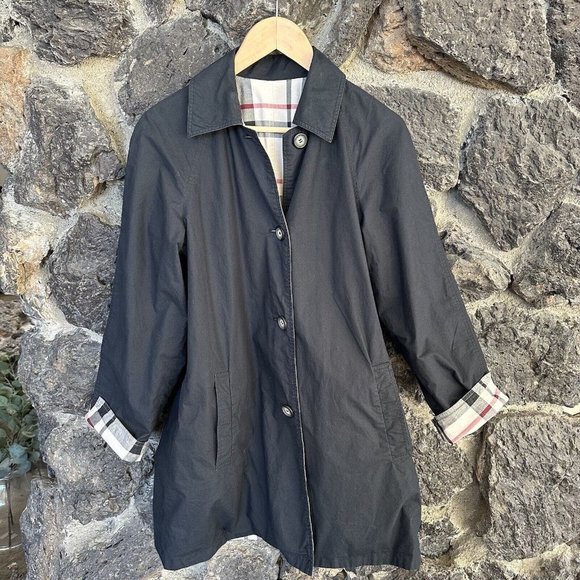 Pendleton Womens Jacket Reversible Blac & Plaid Check‎ Size Small - Picture 1 of 8